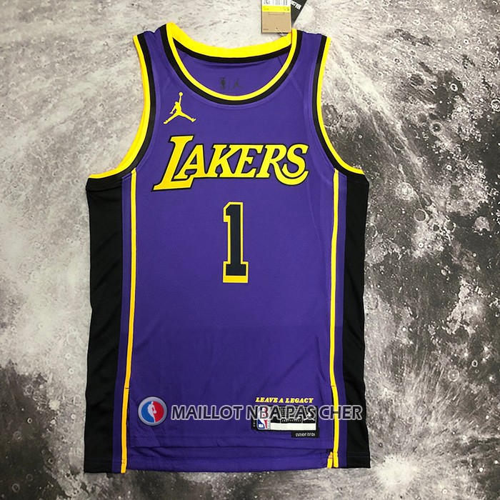 Maillot Los Angeles Lakers D'angelo Russell NO 1 Statement 2022-23 Volet